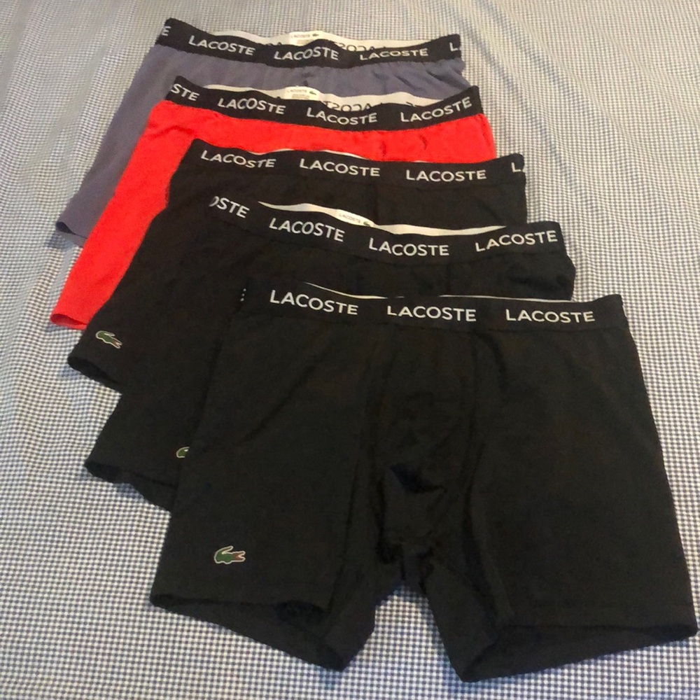 5 Pack Lacoste BRAND NEW boxer briefs size large